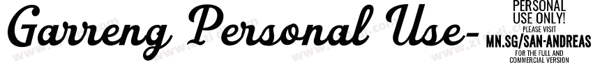 Garreng Personal Use字体转换